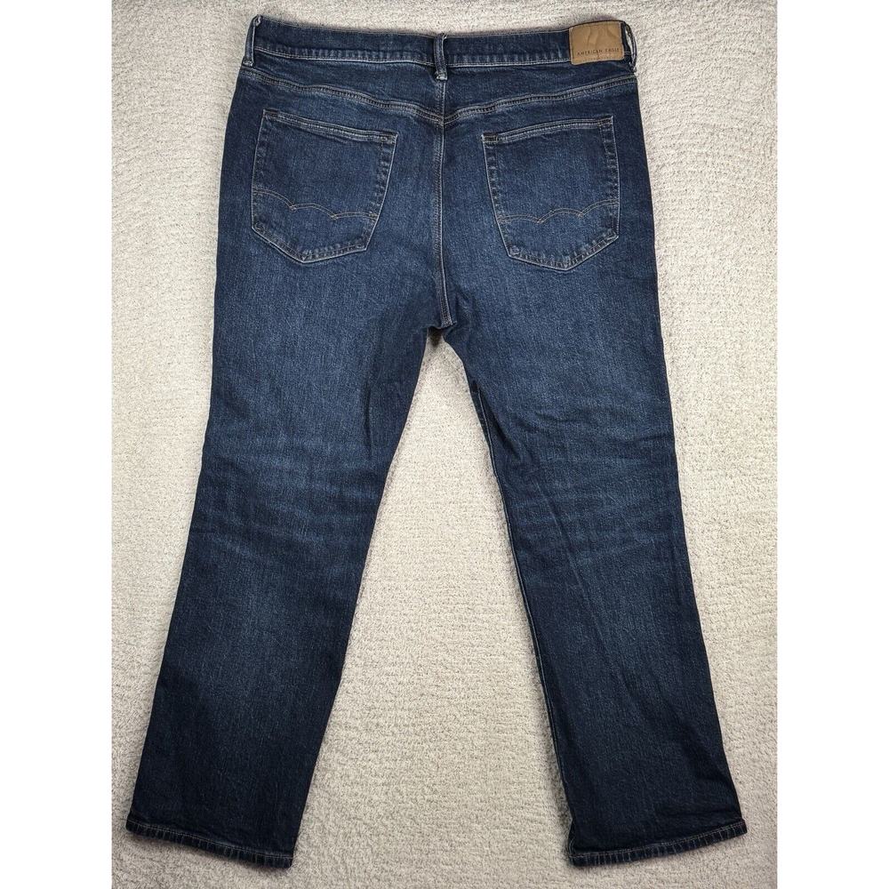 American Eagle Jeans Mens 36x30 Blue Relaxed Straight‎ Medium Wash Denim - Picture 8 of 9
